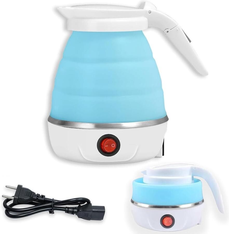 Opvouwbare waterkoker 0 6L Draagbare siliconen waterketel voor koken op reis camping en buiten