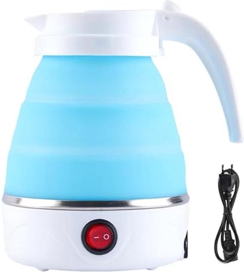 Opvouwbare Waterkoker 0.6L Portable Reis Waterkoker Compact en Licht Ideaal voor Kamperen en Reizen