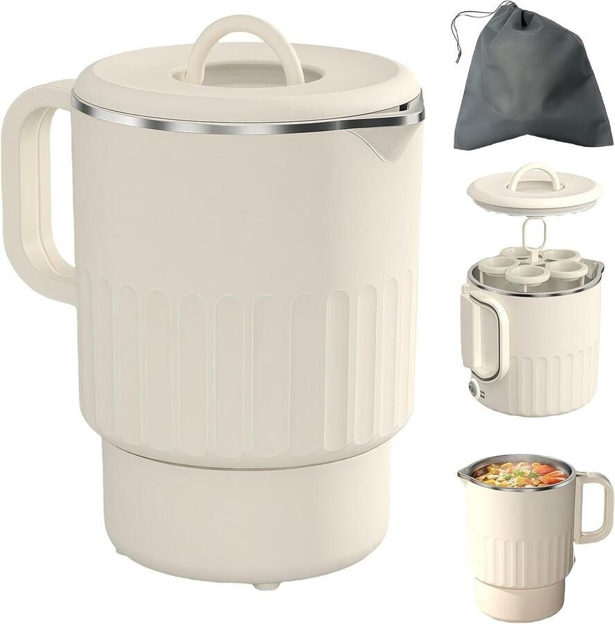 Opvouwbare Waterkoker 1 Liter RVS Compact & Draagbaar voor Reizen en Camping