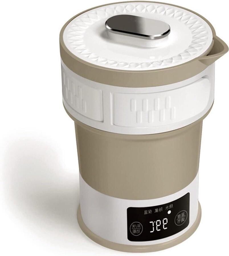 Opvouwbare Waterkoker Draagbare Koker Reizen en Kamperen Compact Opvouwbaar Ontwerp 600ml Rood