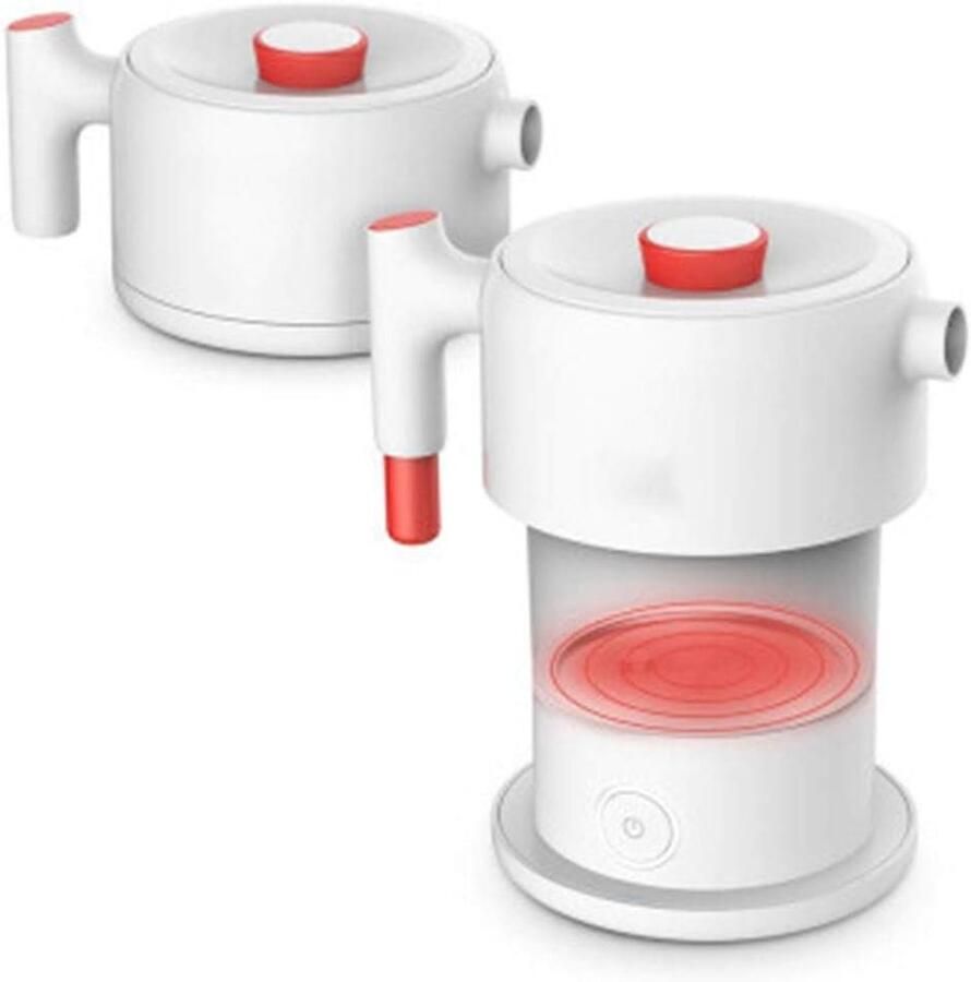 Opvouwbare Waterkoker Draagbare Waterkoker Reizen en Kamperen Food Grade Siliconen 6 Liter Wit