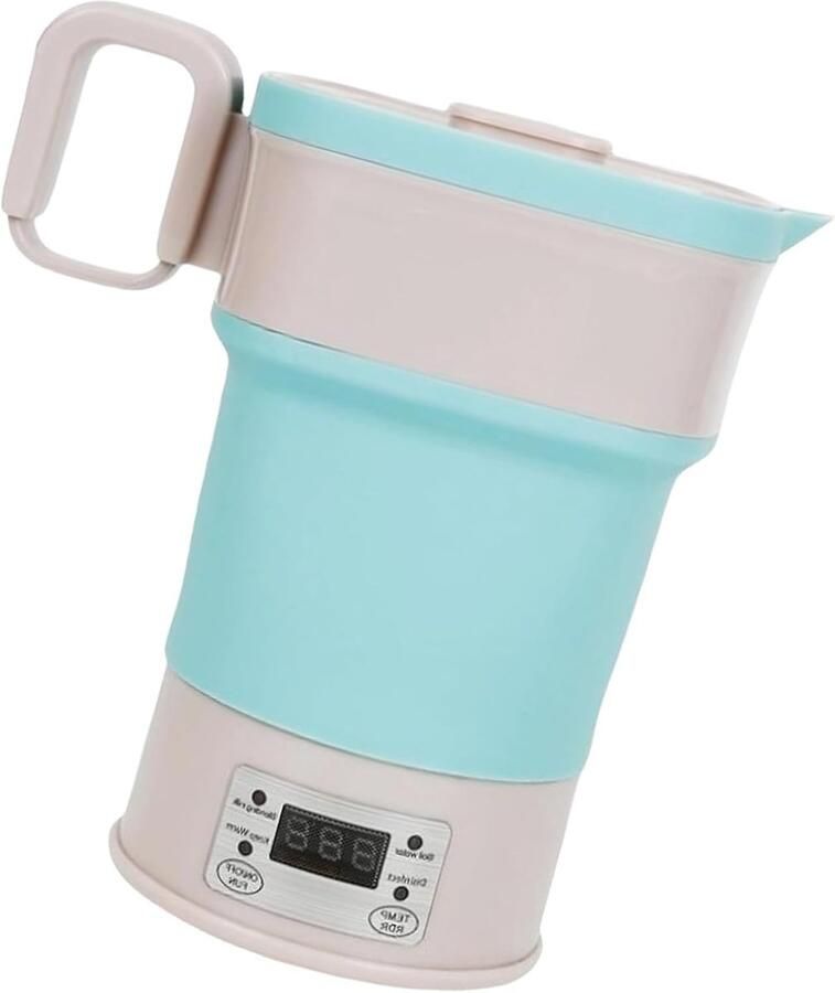 Opvouwbare waterkoker Reis waterfles Snel water koken Ruimtebesparend ontwerp 800 ml Blauw