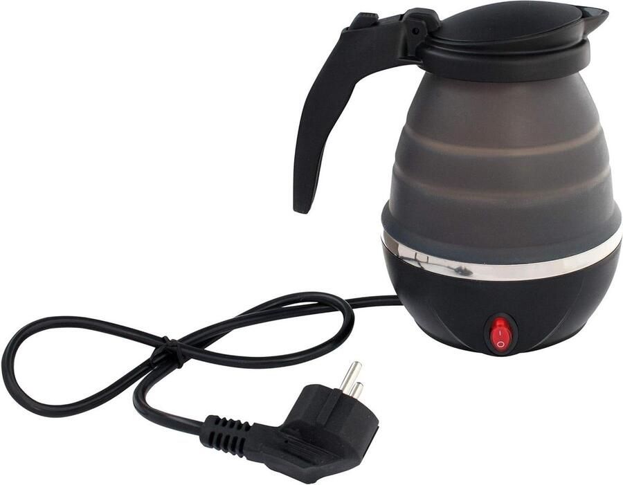 Opvouwbare Waterkoker Reis Waterkoker Elektrisch Koffie en Thee Zetten Compact Opvouwbaar Ontwerp 1.0 Liter Antraciet Zwart
