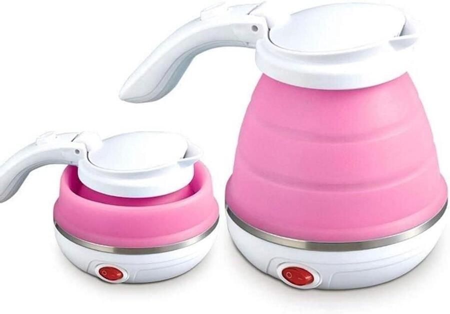 Opvouwbare Waterkoker Reis Waterkoker Elektrisch Reizen en Kamperen Universele Dubbele Spanning 500ml Wit