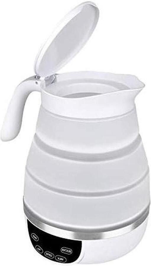 Opvouwbare Waterkoker Reis Waterkoker Koffie en Thee Temperatuurregeling 1 Liter Wit