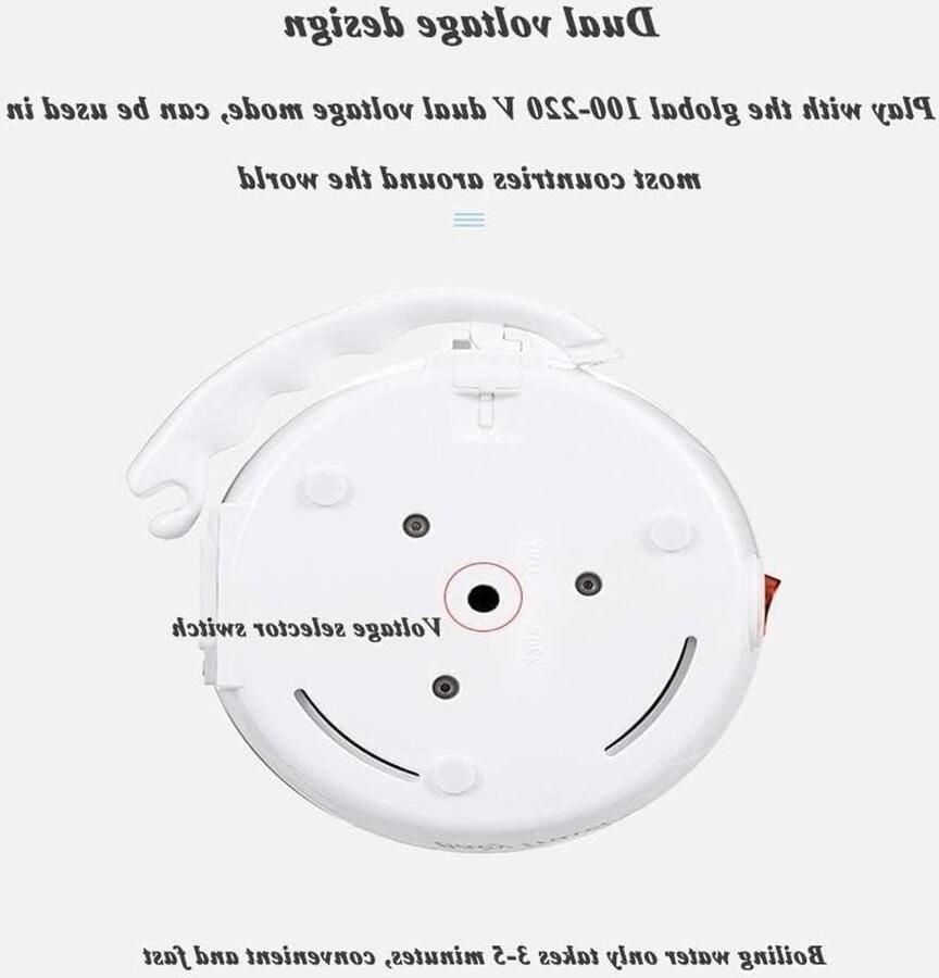 Opvouwbare Waterkoker Reis Waterkoker Koffie en Thee Zetten Digitale Temperatuurweergave 600 ml Wit