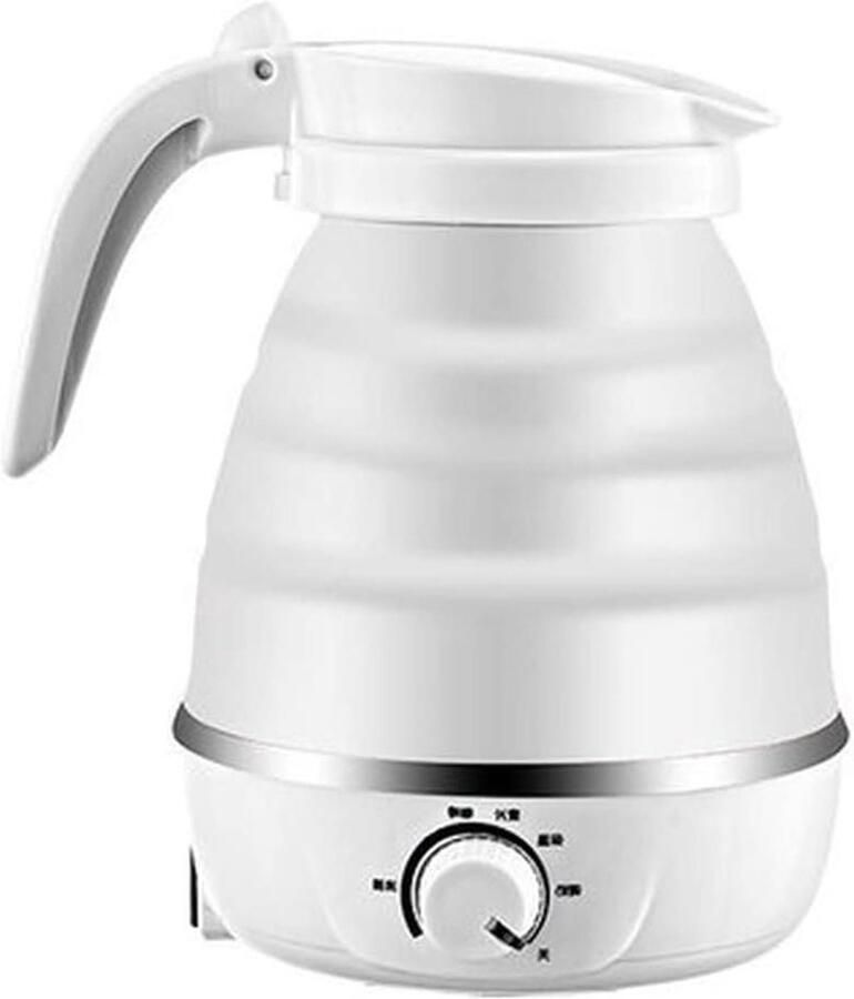 Elektrische Waterkoker Reis Waterkoker Vouwbaar Onderweg Koffie Maken Automatische Uitschakeling 600 ml Wit