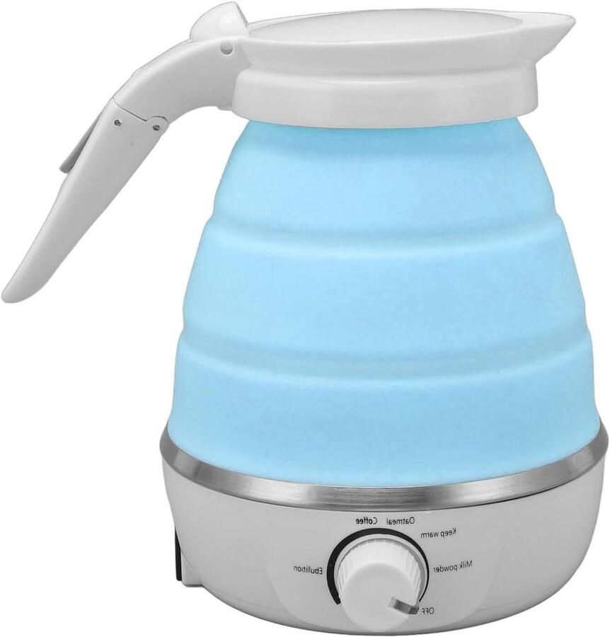 Opvouwbare Waterkoker Reis Waterkoker Koken Onderweg Compact Opvouwbaar Design 600 ml Wit