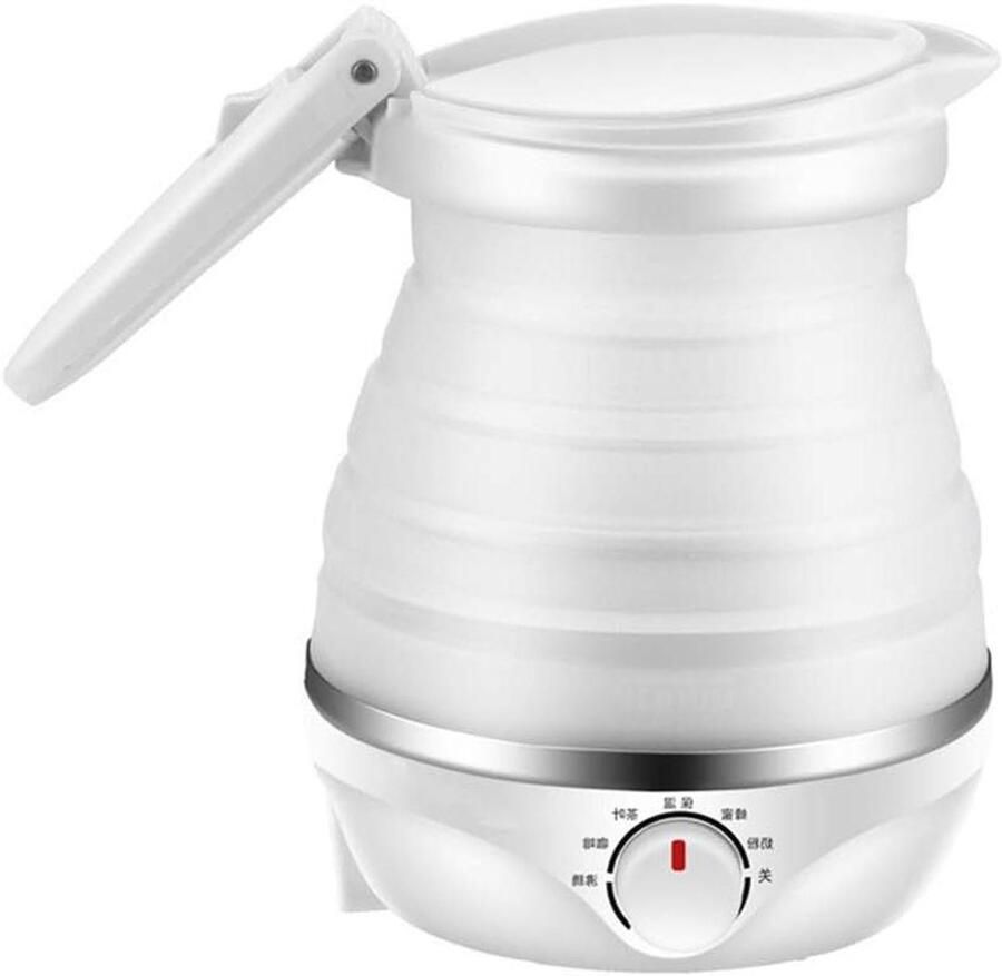 Opvouwbare Waterkoker Reis Waterkoker Koken Onderweg Dubbele Spanning 600 Milliliter Roestvrij staal