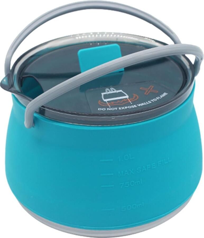Opvouwbare waterkoker Reis waterkoker Outdoor avonturen Compact opvouwbaar ontwerp 5 x 16 x 5 cm Blauw