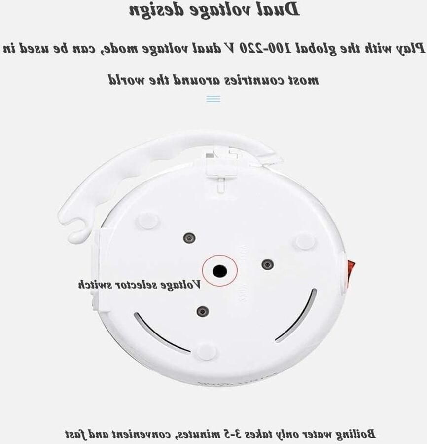 Opvouwbare Waterkoker Reis Waterkoker Silicoon Koffie Zetten Automatische Uitschakeling 600ml Wit