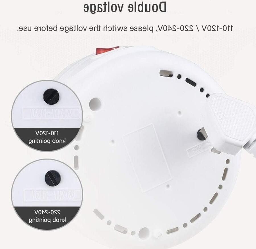 Opvouwbare Waterkoker Reis Waterkoker Silicoon Snel Water Koken Dubbele Spanning Bescherming 0.8 Liter Wit