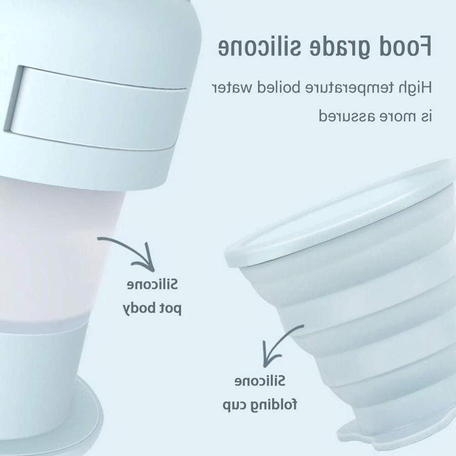 Opvouwbare waterkoker Reis waterkoker Snel water koken Compact en draagbaar 055 liter Wit