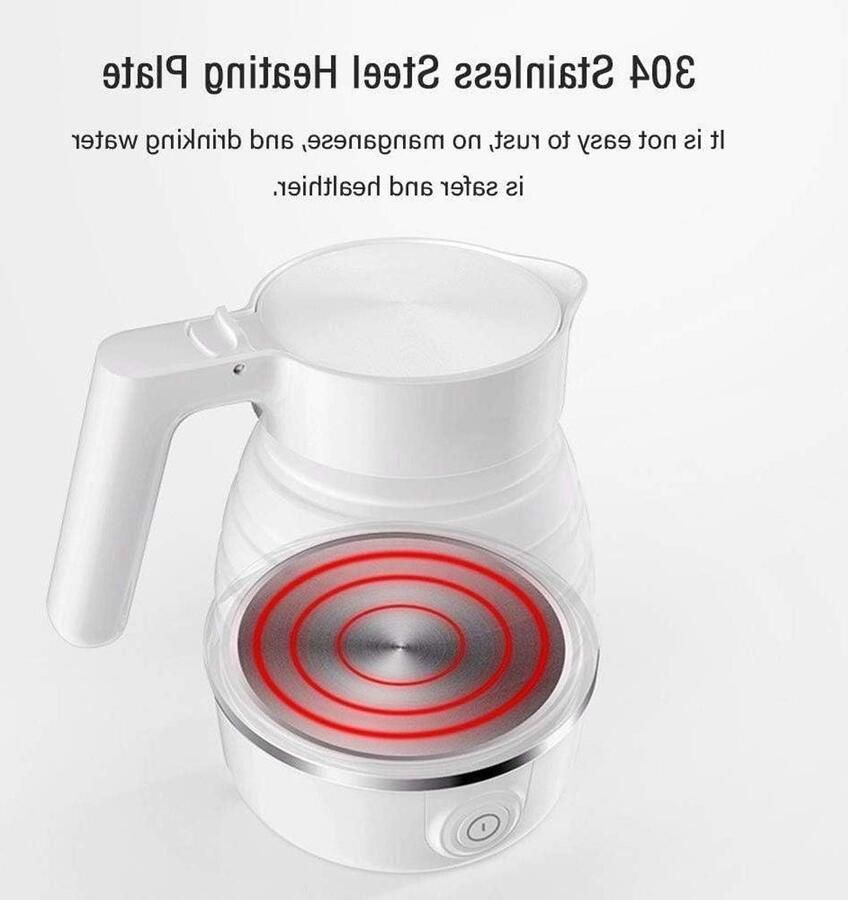 Opvouwbare Waterkoker Reis Waterkoker Snel Water Koken Compact Opvouwbaar 06 Liter Wit