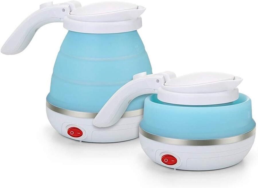 Opvouwbare Waterkoker Reis Waterkoker Snel Water Koken Food-grade Siliconen 500 ml Blauw