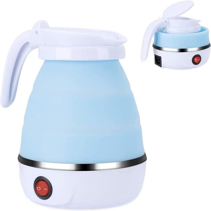 Opvouwbare waterkoker Reis waterkoker Warm water meenemen Snel koken en veilig 06 Liter Blauw