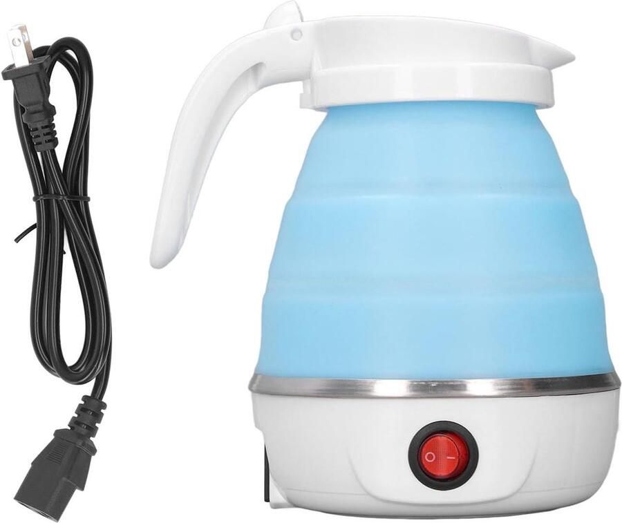 Opvouwbare Waterkoker Reiskoker Compact Water Koken Voedselveilig Siliconen 06L Blauw