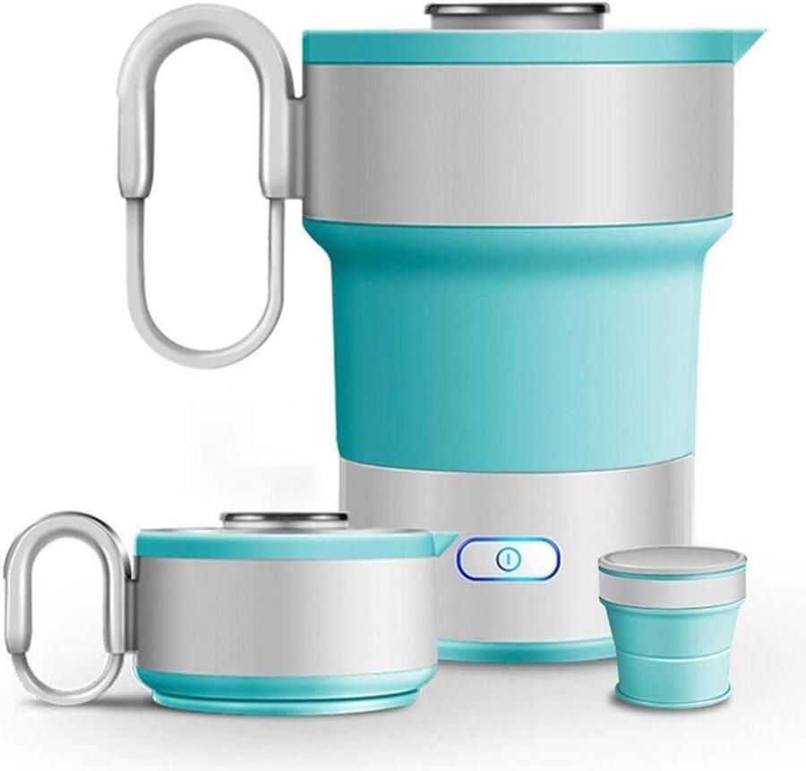 Opvouwbare waterkoker Reiskoker draagbaar Snel water koken Food grade siliconen 06L Wit