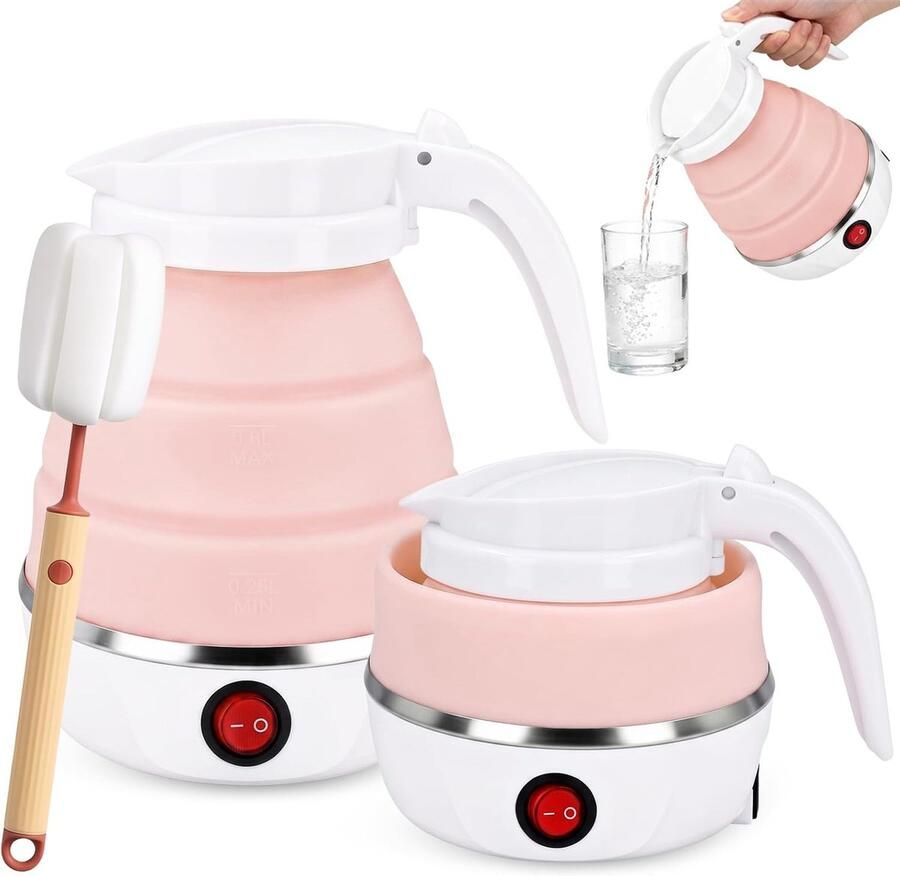 Opvouwbare Waterkoker Siliconen 600 ml Draagbare Koffie- en Theewaterkoker voor Reizen en Camping