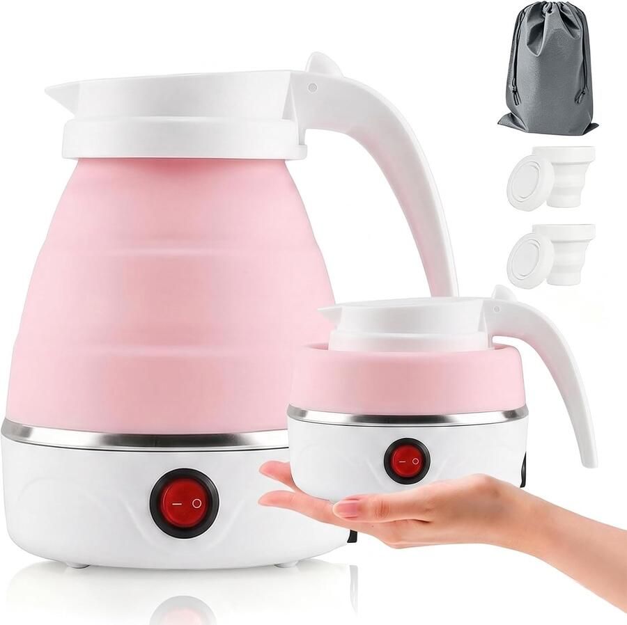 Opvouwbare Waterkoker Siliconen 750W Snelle Verwarming Automatische Uitschakeling Voor Reizen en Outdoor