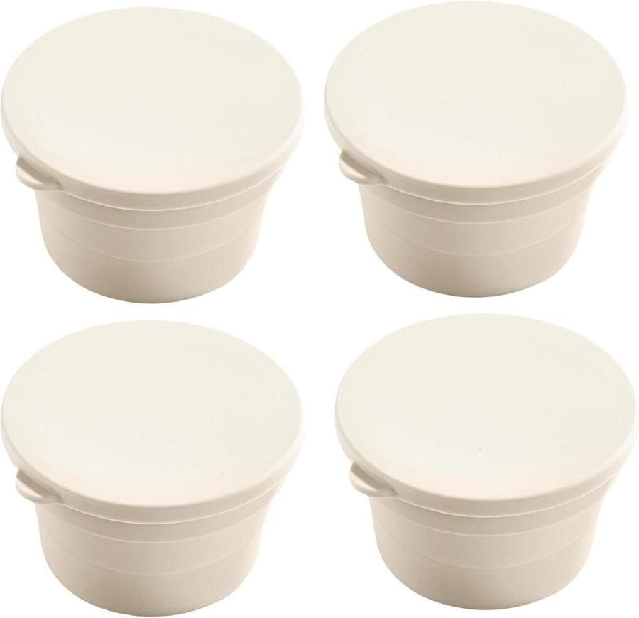 Opvouwbare Zuurdesem Bakmanden Deeg Fermentatiekommen Pizza Deeg Bereiden Ruimtebesparend Stapelbaar 13 cm Beige