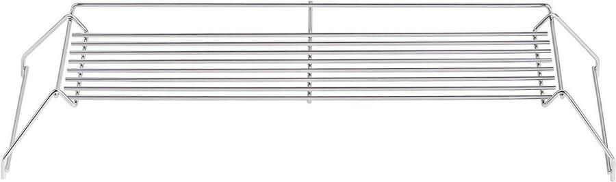 Opwarmrek Groot Warmhoudrooster Voedsel Warm Houden Vrijstaand Roestvrij Staal 55 x 169 cm Zilver