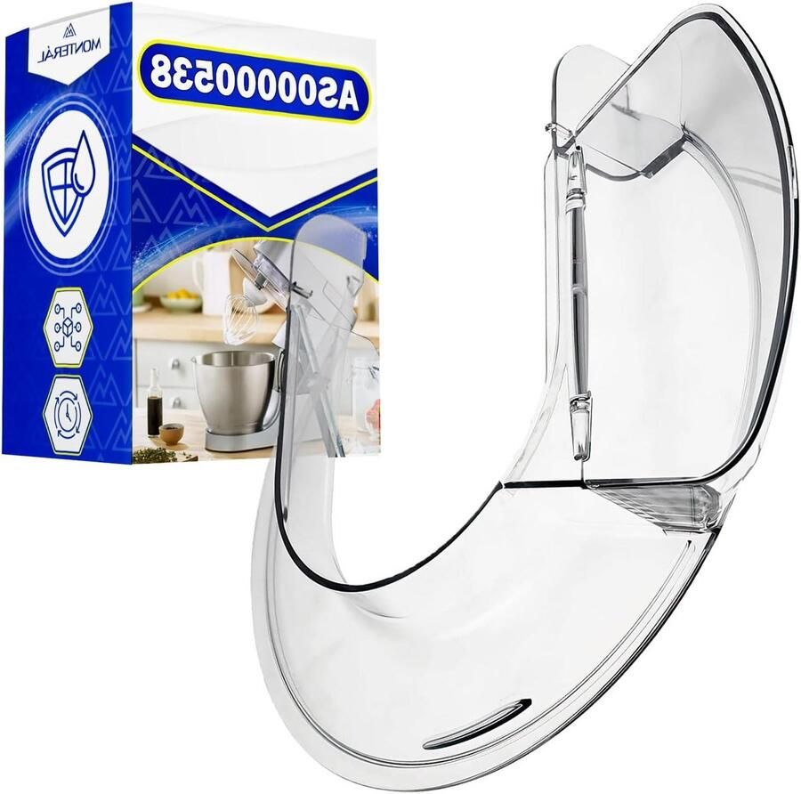 Opzetstuk Keukenmachine Deksel met spatbord Voedselbereiding Originele code 30 x 28 x 5 cm Wit