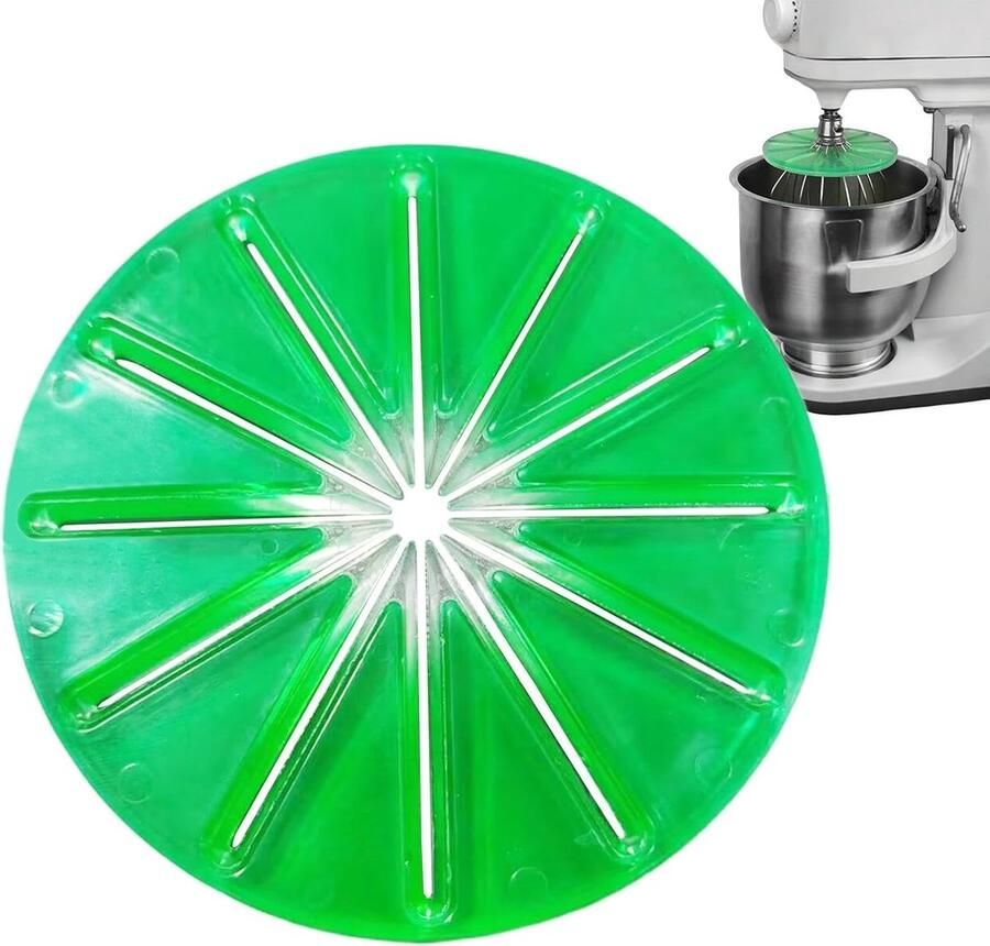 Opzetstuk Keukenmixer Spatbescherming Mengkom Schoon Koken Slimme Morspreventie 19.9 x 14 cm Groen