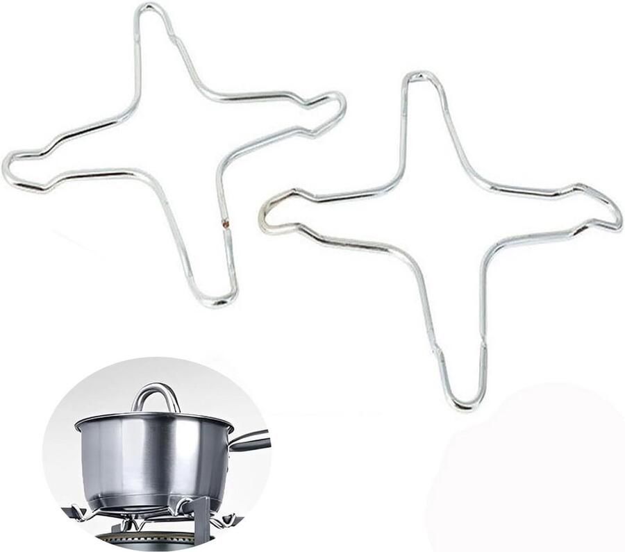 Opzetstuk voor gasfornuis Universeel 2 Stuks 10 cm Ideaal voor Koken en Pannendragers