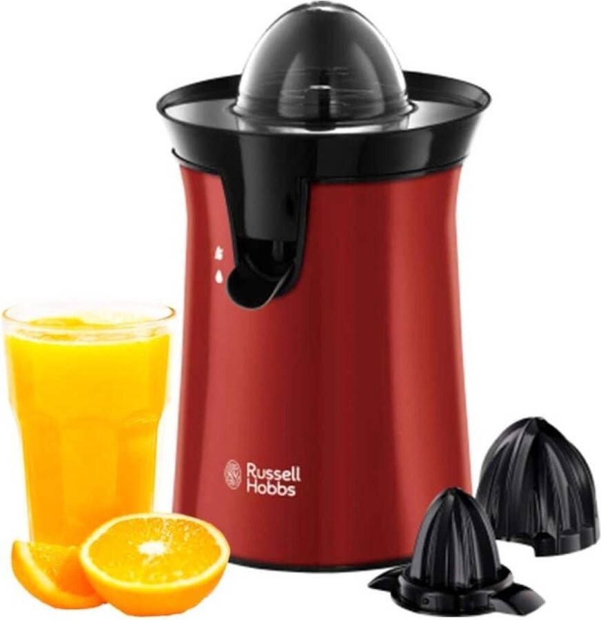 Russell Hobbs Oranjepers Citruspers Rood Citruspresse mit 2 Presskegeln Elektrische citruspers