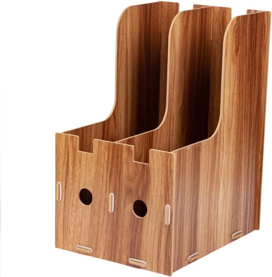 Organizer Plank Post Houten Bureau Organizers Accessoires voor Kantoor Document Brief Boek Envelop Mail Papier Bill Archief Bureau Houder Sorter(natuurlijk)