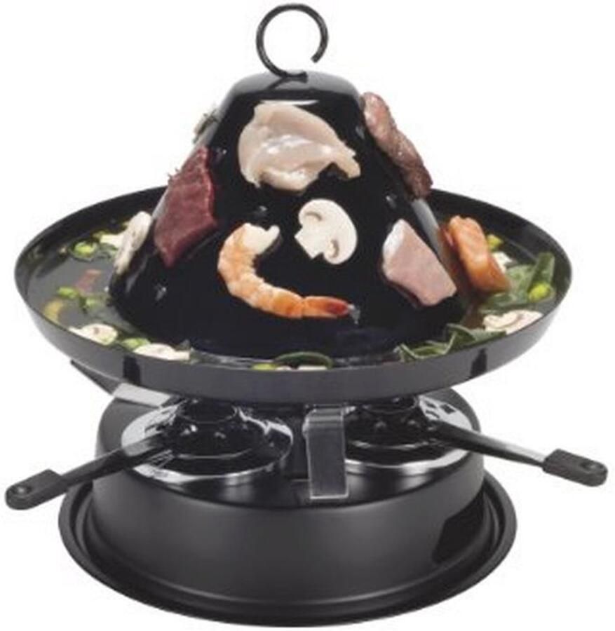 Originele Tatarenhut met 3 Pastabranders Gezonde Tafelgrill voor Vlees en Groenten