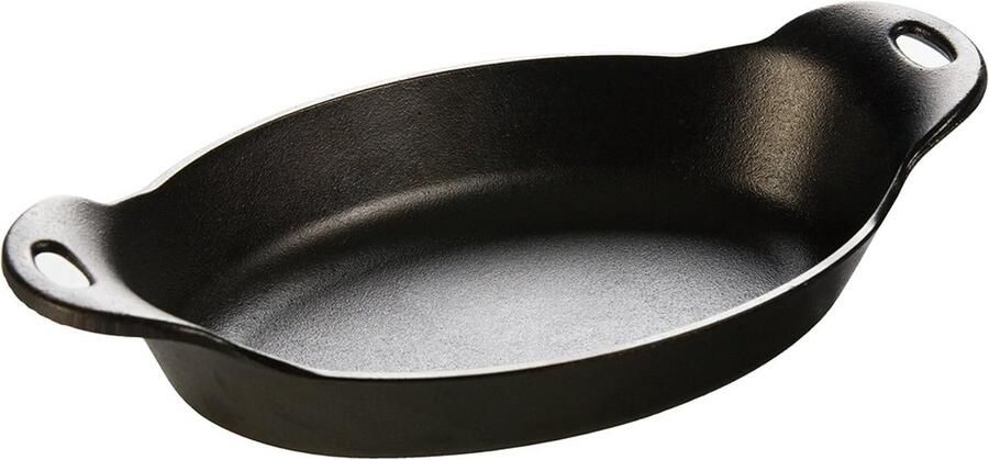 Ovaal Gietijzeren Serveerbord (Voorbehandeld) Ideaal voor Serveren en Grillen