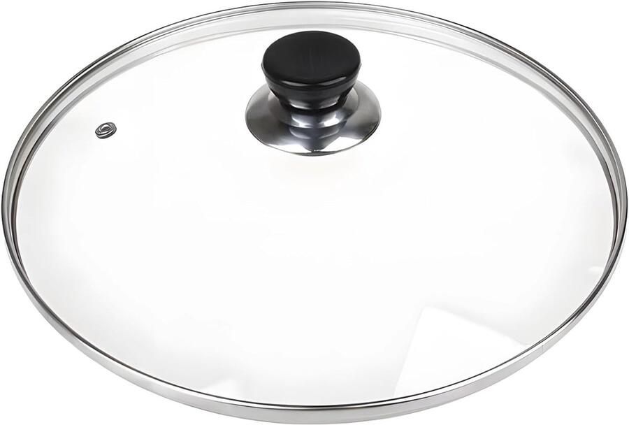 Ovaal Glazen Deksel Kookpot Deksel Precisie Koken Met Stoomventiel 38 cm Transparant
