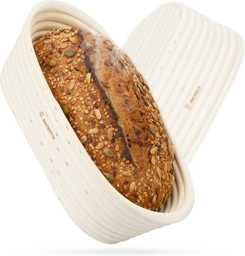 Ovale Bakmand 25 cm Natuurlijke Rijzbak voor Brood Zuurdesem en Handgemaakt Brood Broodbakmand van Hout