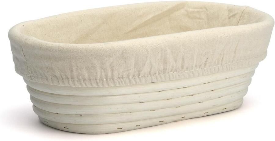 Ovale Banneton Broodvorm Mand met Liner voor Deeg Rijzen