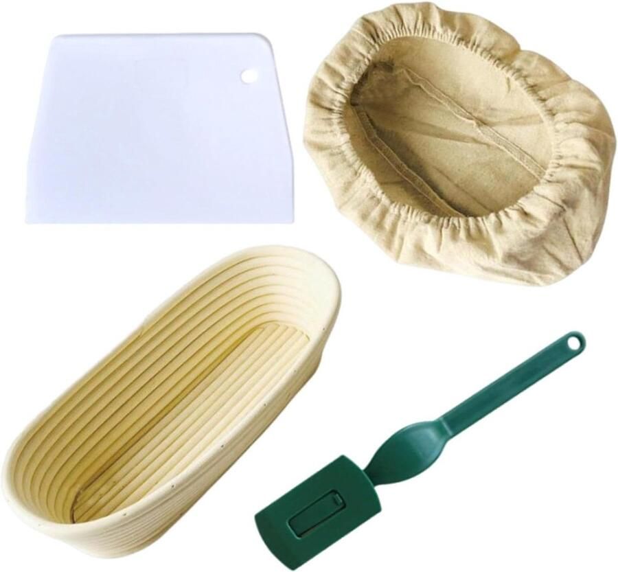 Ovale Broodmand Rijsmand Gistvorm Brood Bakken Duurzaam Rotan Materiaal 26 x 15 x 8 cm Natuurlijk