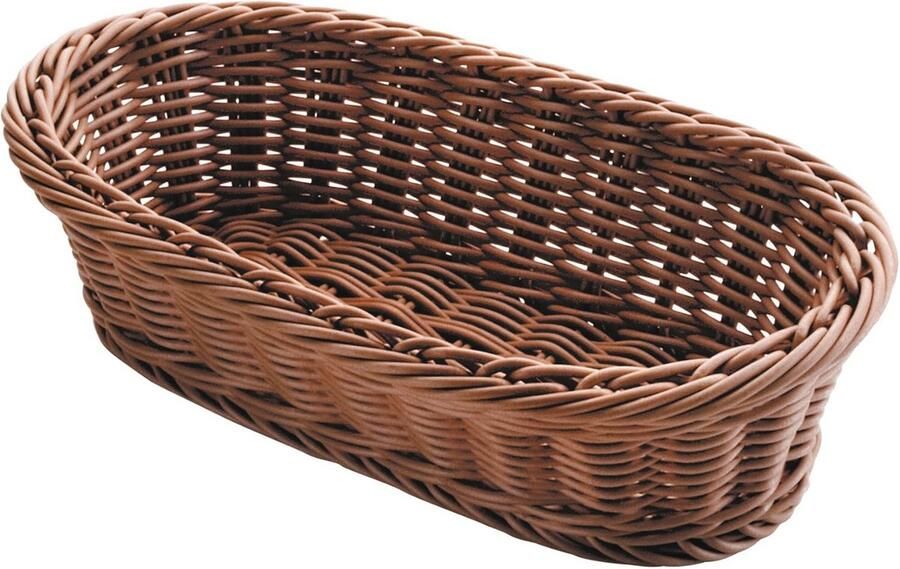 Ovale Bruine Broodmand 23x16x8 voor Intensief Gebruik