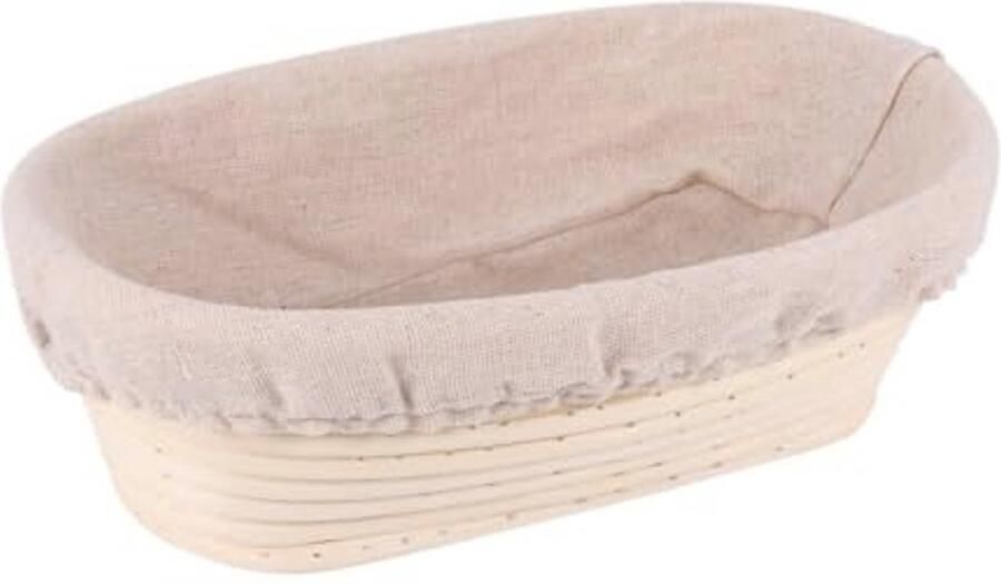 Ovale Gaarmand voor Zuurdeeg Handgemaakte Deegmand van Rotan 30 x 14 x 7 cm