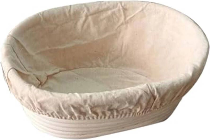 Ovale Gaarmand voor Zuurdeegbrood Duurzaam Rotan en Linnen Inzetstuk Ideaal voor Hobbybakkers