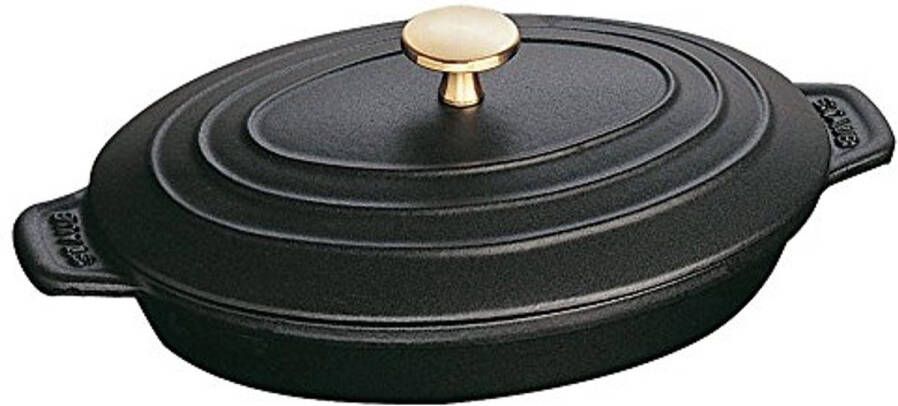 Ovale Gietijzeren Warmteplaat Zwart 1 l 230 mm