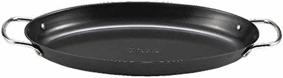 Ovale Grillpan met Antiaanbaklaag en 2 Handvatten Ook Geschikt voor Inductie