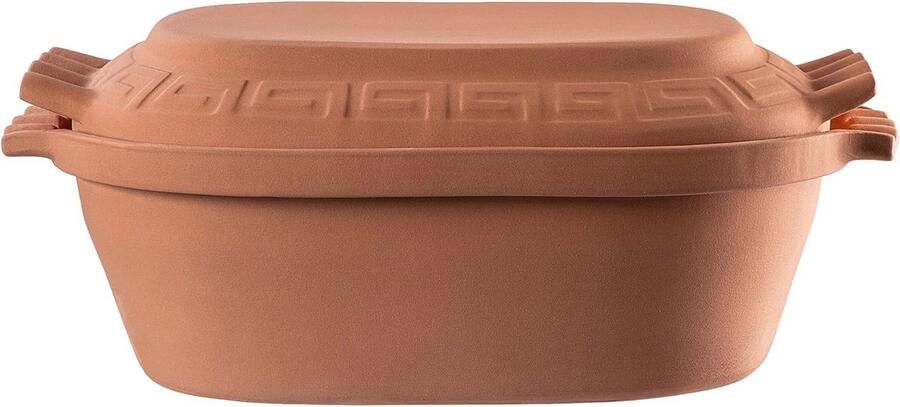 Ovale Keramische Kleibrader voor Vetvrij Koken Stoompan van Natuurlijke Materialen 6 Liter