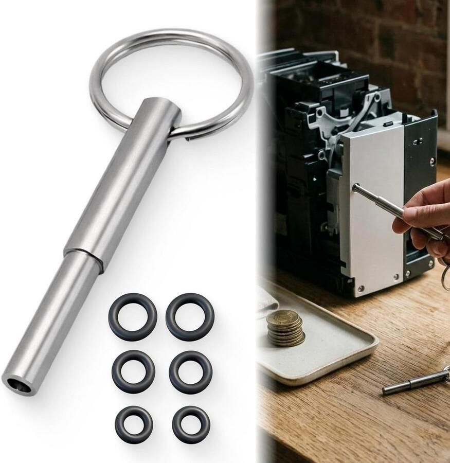 Ovale kopsleutel Onderhoudstool Koffiemachine onderhoud Met sleutelring 1 stuk Zilver