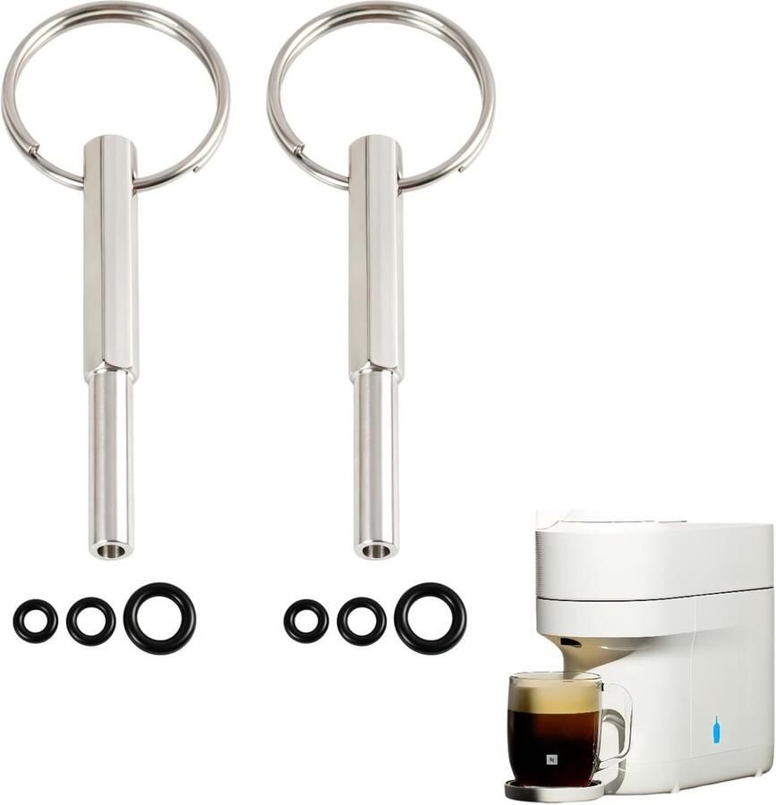 Ovale kopsleutels voor koffiezetapparaat 2 stuks roestvrij staal gereedschap voor koffiemachine reparatie demontageaccessoires en sleutelring