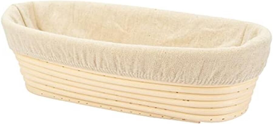 Ovale Lange Banneton Brotform 9.8 inch – Perfect voor Brooddeeg Rijs