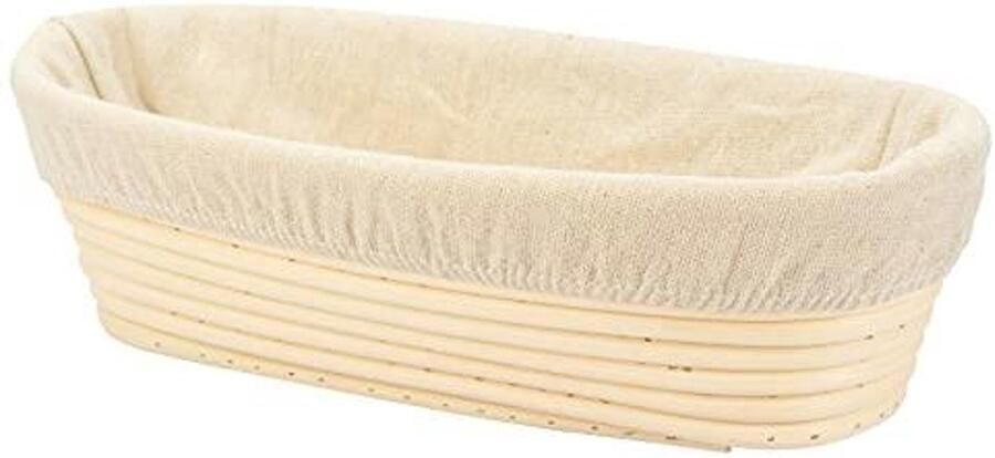 Ovale Lange Banneton Brotform 9.8 inch – Perfect voor Brooddeeg Rijs