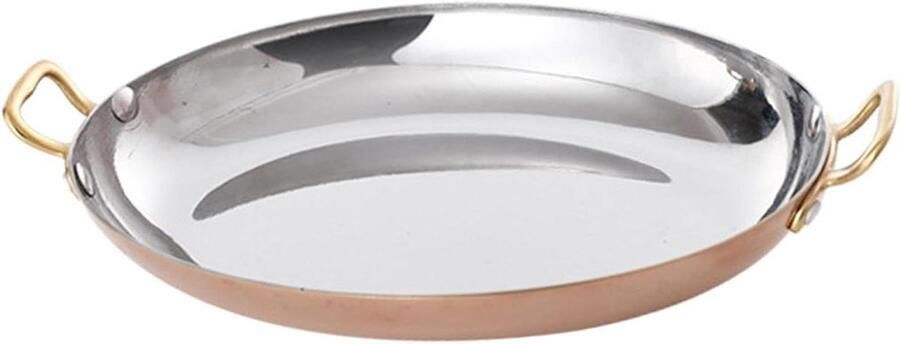 Ovale Paella Pan Paellera Koekenpan Paella Koken Roestvrij Staal 35 cm Rosé Goud