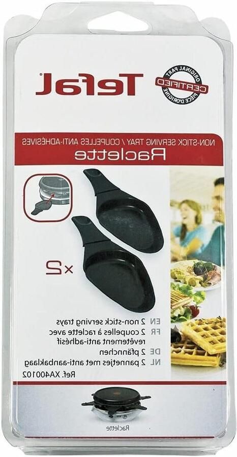 Ovale Pannetjes Reserveonderdelen Raclette Gezellig Tafelen Antiaanbaklaag 2 stuks Zwart