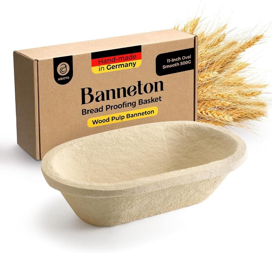 Ovale Rijsmand Houtpulp voor Brood Glad Oppervlak 500g Deegcapaciteit